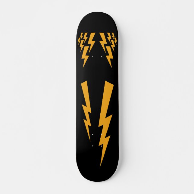 Skateboard Motifs de foudre élégant (Devant)