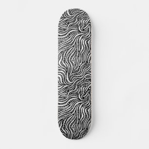 Skateboard Motion sur l'eau V2 - Blanc sur noir
