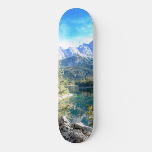 Skateboard Mountain Lake Bliss #3 #cabine #décoration #mur #a (Recto)