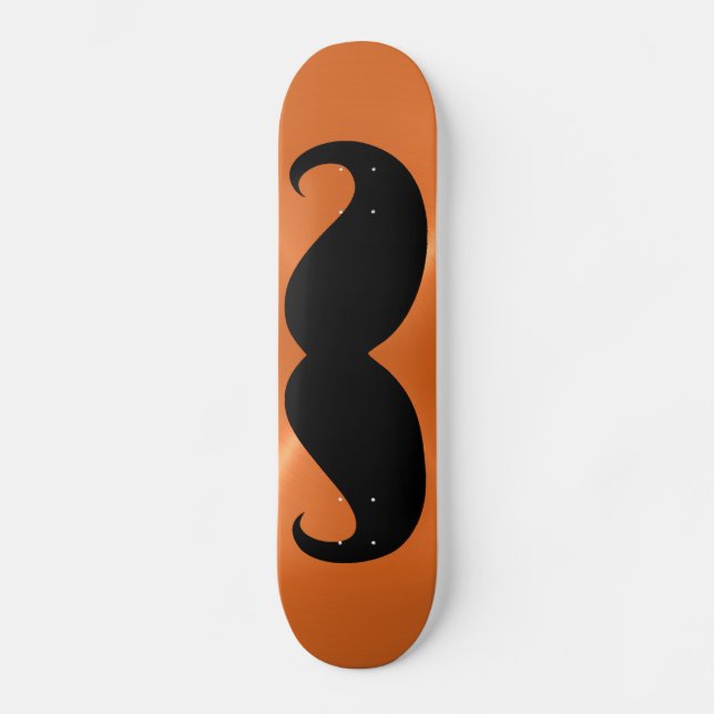 Skateboard Moustache noire amusante 11 (Recto)
