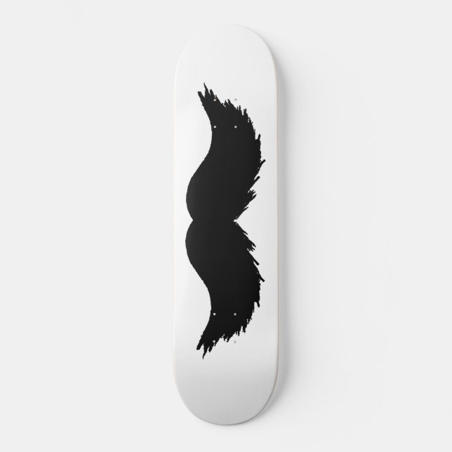 Skateboard Moustache noire furtive (Recto)