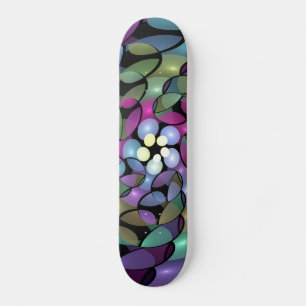 Skateboard Mouvements colorés Abstrait Trippy Fractal Art