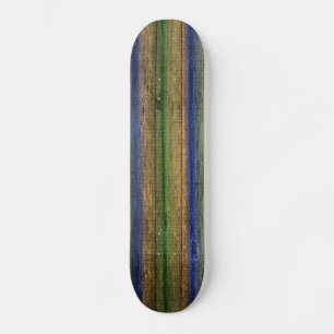 Skateboard mur en bois coloré vintage