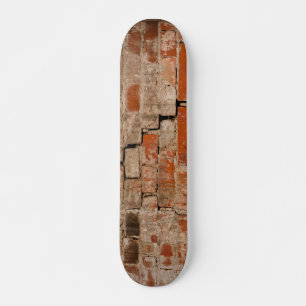 Skateboard Mur en brique fissurée