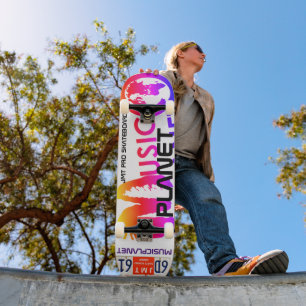 Skateboard MUSIC PLANET, 7¾ Zoll Deck
