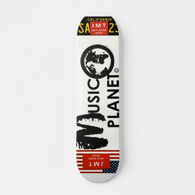 Skateboard MUSIC PLANET, 7¾ Zoll Deck (Vorne)