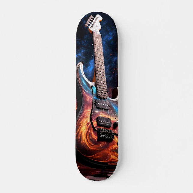 Skateboard Musical guitarra eléctrica (Devant)
