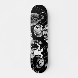 Skateboard My Super Halloween black and white