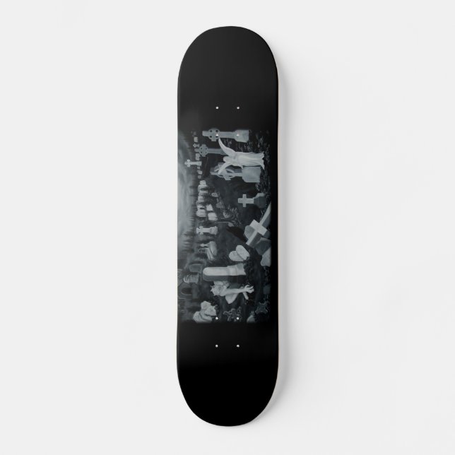 Skateboard Nachts auf dem Friedhof - Engel mit Teufel (Recto)