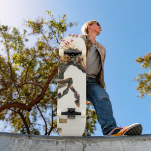 Skateboard Nature Botanique Cheval Floral Jumping