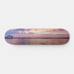 Skateboard Navarre Beach Magie Heure Coucher de soleil violet