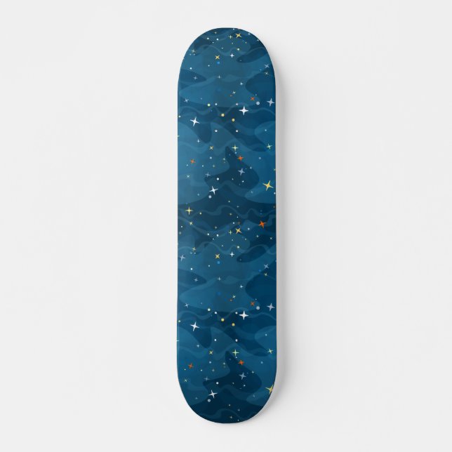 Skateboard Nebula Waves and Stars Pattern ✨ (Devant)