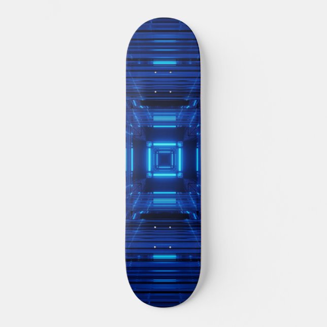 Skateboard Néon bleu (Recto)