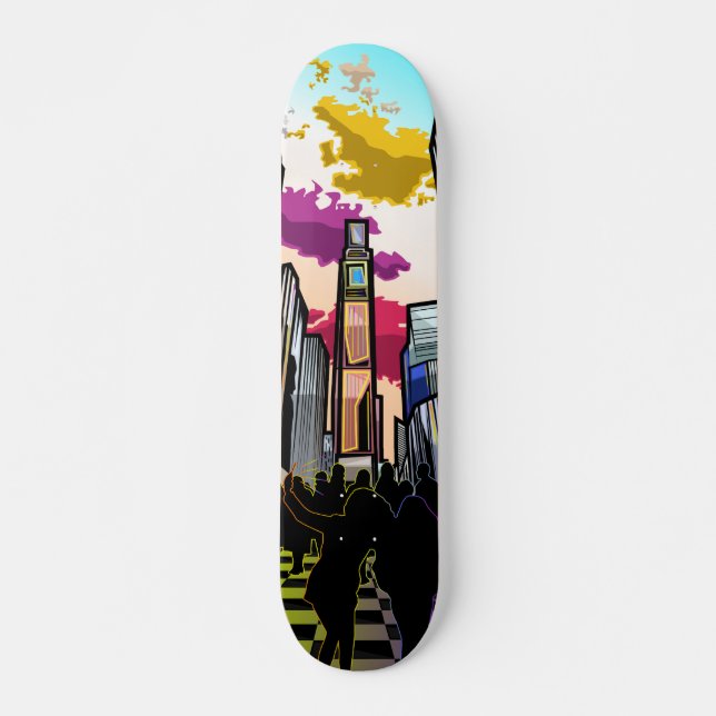 Skateboard Neon Metropolis (Devant)