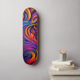 SKATEBOARD NEON WAVES