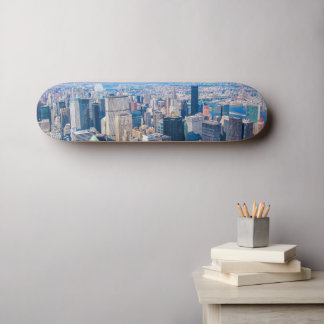 Skateboard New York City Skyline Photo Building Vue Ville