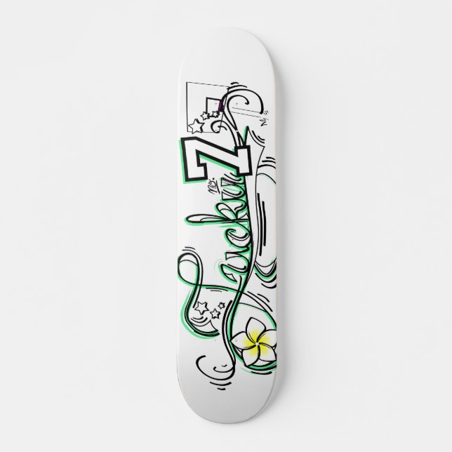 Skateboard No. chanceux 7 clair (Devant)
