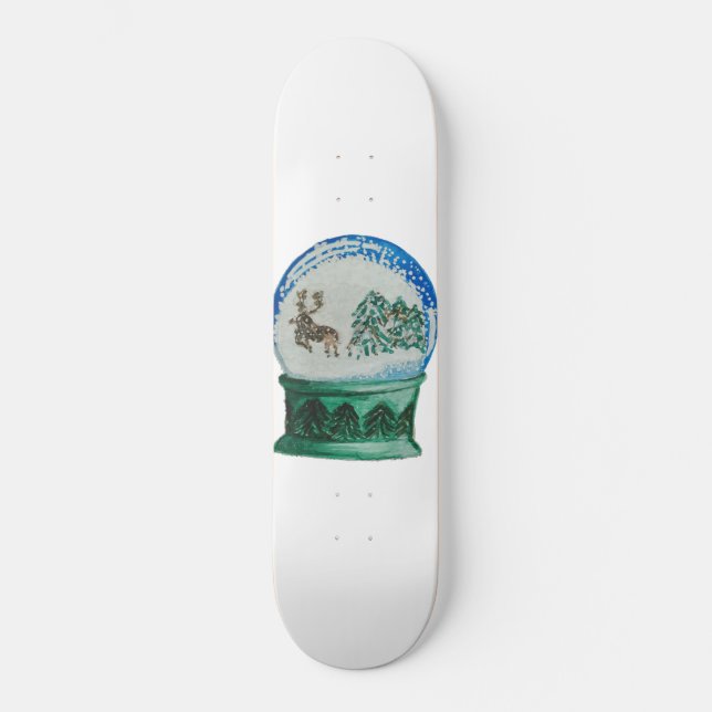 Skateboard Noël du pays des merveilles d'hiver de boule en (Recto)