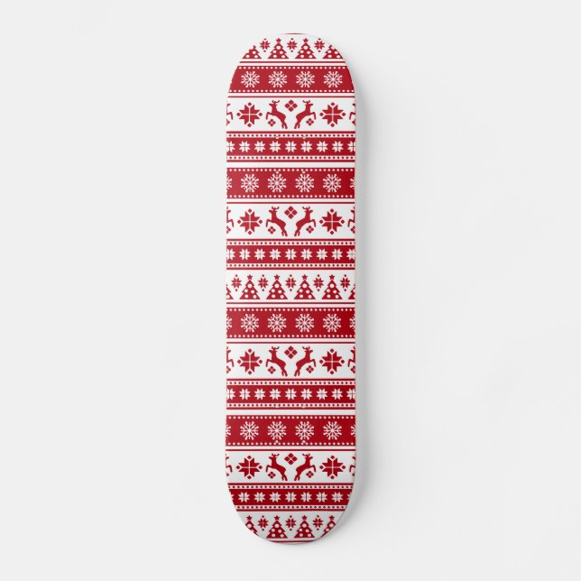 Skateboard Noël Vacances Nordic Motif Cosy (Recto)