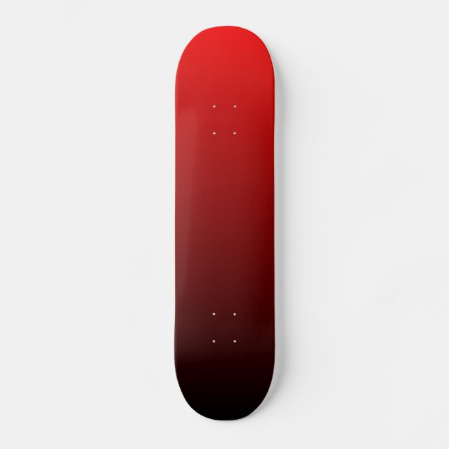 Skateboard Noir à la planche à roulettes rouge de gradient (Recto)
