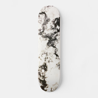 Skateboard Noir, blanc et argent