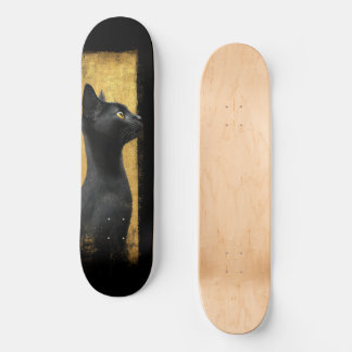 Skateboard Noir Doré