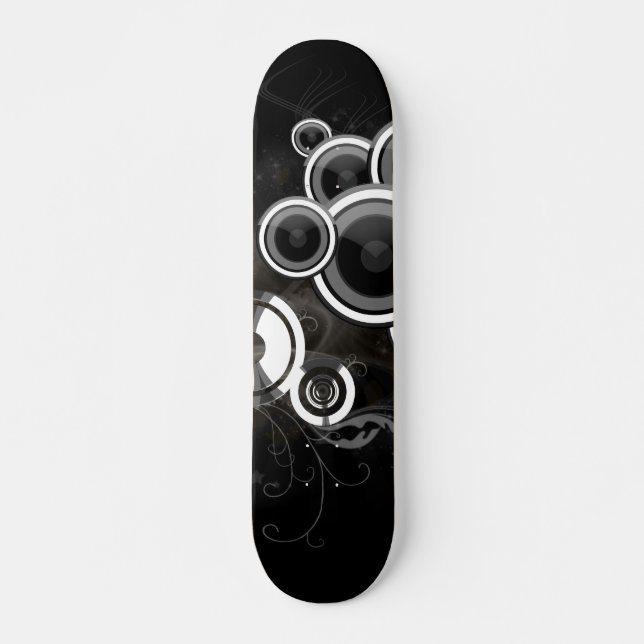 Skateboard Noir et blanc (Devant)