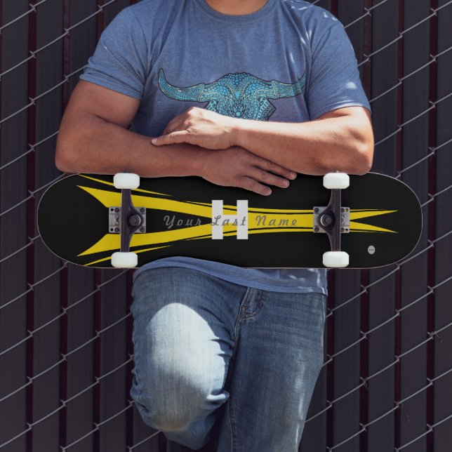 Skateboard noir et jaune HAMbyWG (Extérieur 3)