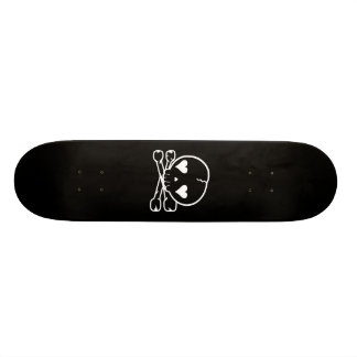 Skateboard Noir gothique de Lolita de crâne de Kawaii et noir