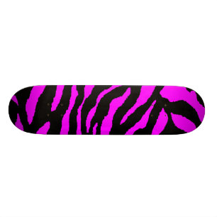 Skateboard NOIR ROSE AUDACIEUX de RAYURE de TIGRE des années