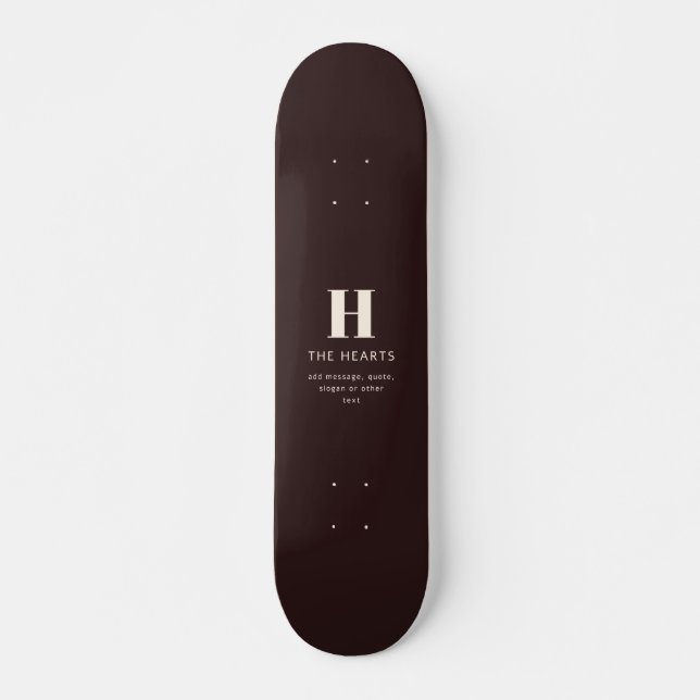 Skateboard Nom de famille ou nom d'entreprise modifiable (Devant)