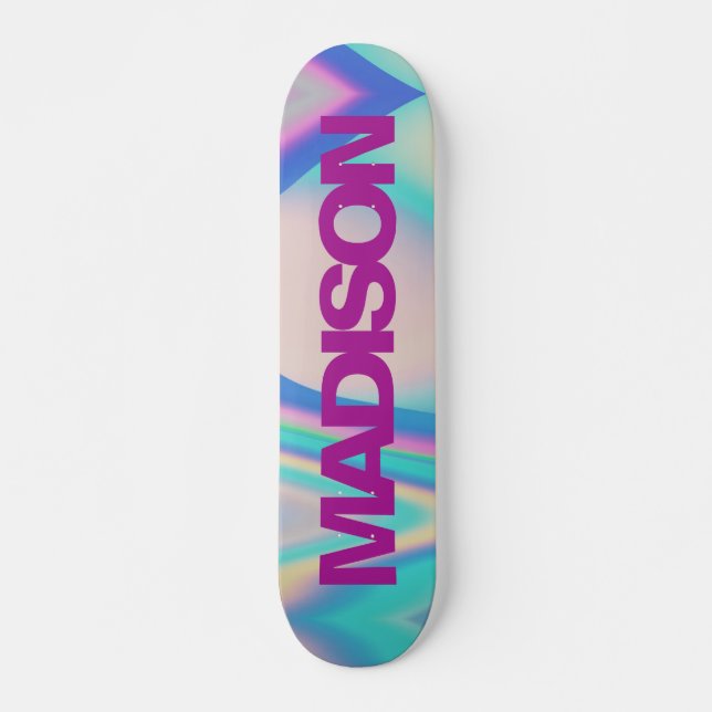 Skateboard Nom de la planche à roulettes personnalisée Rétro  (Devant)