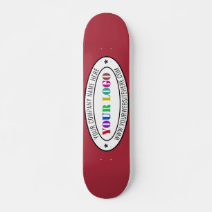 Skateboard Nom du logo d'entreprise personnalisé Texte Modèle