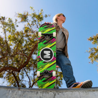 Skateboard Nom du monogramme personnalisé de peinture de graf