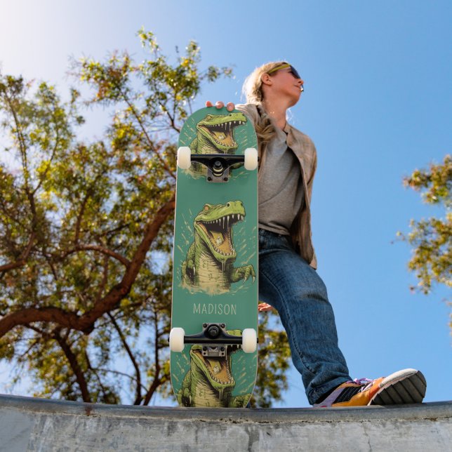 Skateboard Nom personnalisé Crocodile (Extérieur 1)