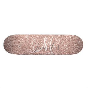 Skateboard Nom rose Girly fait sur commande de monogramme de