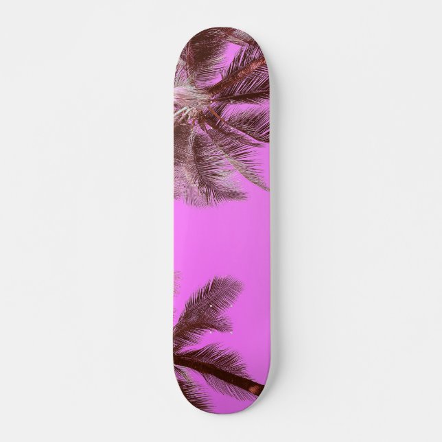 Skateboard NOMADESAUSTRALIENS rose Hawaii (Devant)