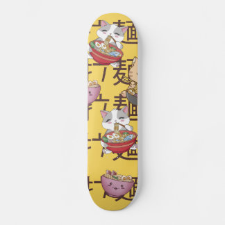 Skateboard Noodles ramen japonais Kawaii Anime Cat