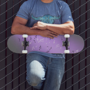 Skateboard Notes musicales Patinage à lueur violette