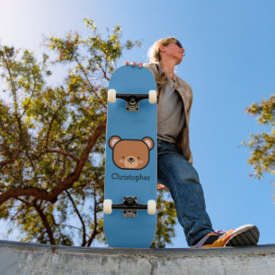 Skateboard Nounours ours en peluche personnalisé