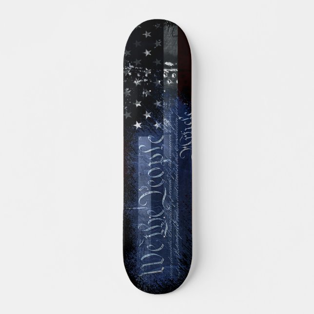 Skateboard NOUS LE PEUPLE Industrial Grunge American Flag (Devant)