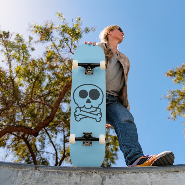 Skateboard NOUVEAU - Crâne de dessin animé (Extérieur 1)