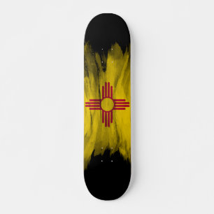 Skateboard Nouveau-Mexique trait de pinceau drapeau de l'éta