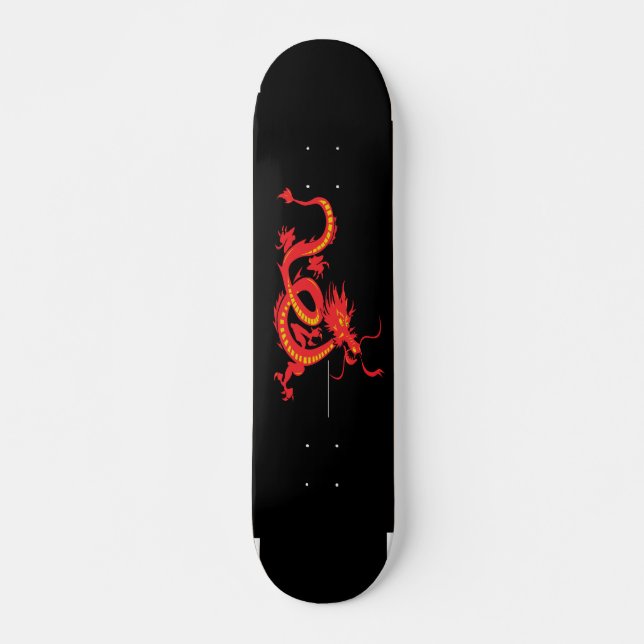 Skateboard Nouvel An chinois Dragon rouge (Devant)