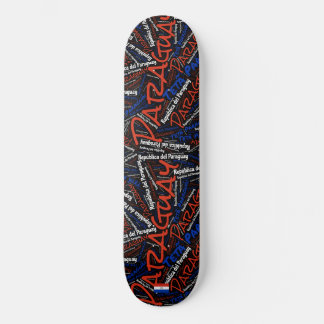 Skateboard Nuage de mots de la fierté nationale paraguayenne