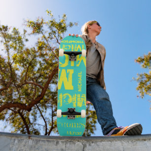 Skateboard Nuage de mots de typographie urbaine grunge en dét