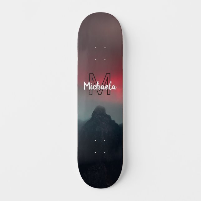 Skateboard Nuages brûlants, brouillard et monographie des mon (Recto)