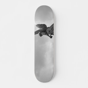 Skateboard observateur de cimetière