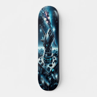 Skateboard "Observatoire astronomique gothique Raygun"