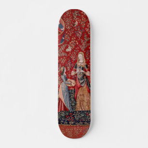 Skateboard Odeur de tapisserie médiévale Lady and Unicorn